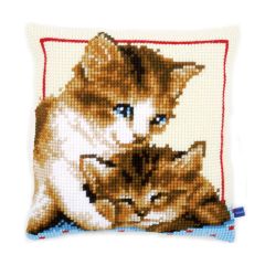 **-Cross Stitch Cushion: Playful Kittens-** ##-Vervaco PN-0149235-##