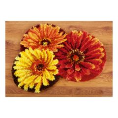 **-Latch Hook: Shaped Rug: Flower-** ##-Vervaco PN-0149415-##