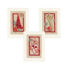 **-Counted Cross Stitch Greeting Cards: Christmas Symbols-** ##-Vervaco PN-0154080-##