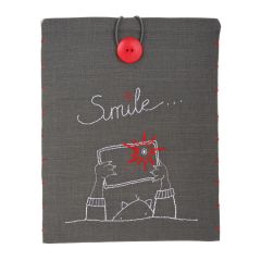 **-Embroidery Tablet Cover: Smile-** ##-Vervaco PN-0156718-##