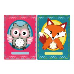 **-Embroidery Cards: Owl and Fox (Set of 2)-** ##-Vervaco PN-0157034-##