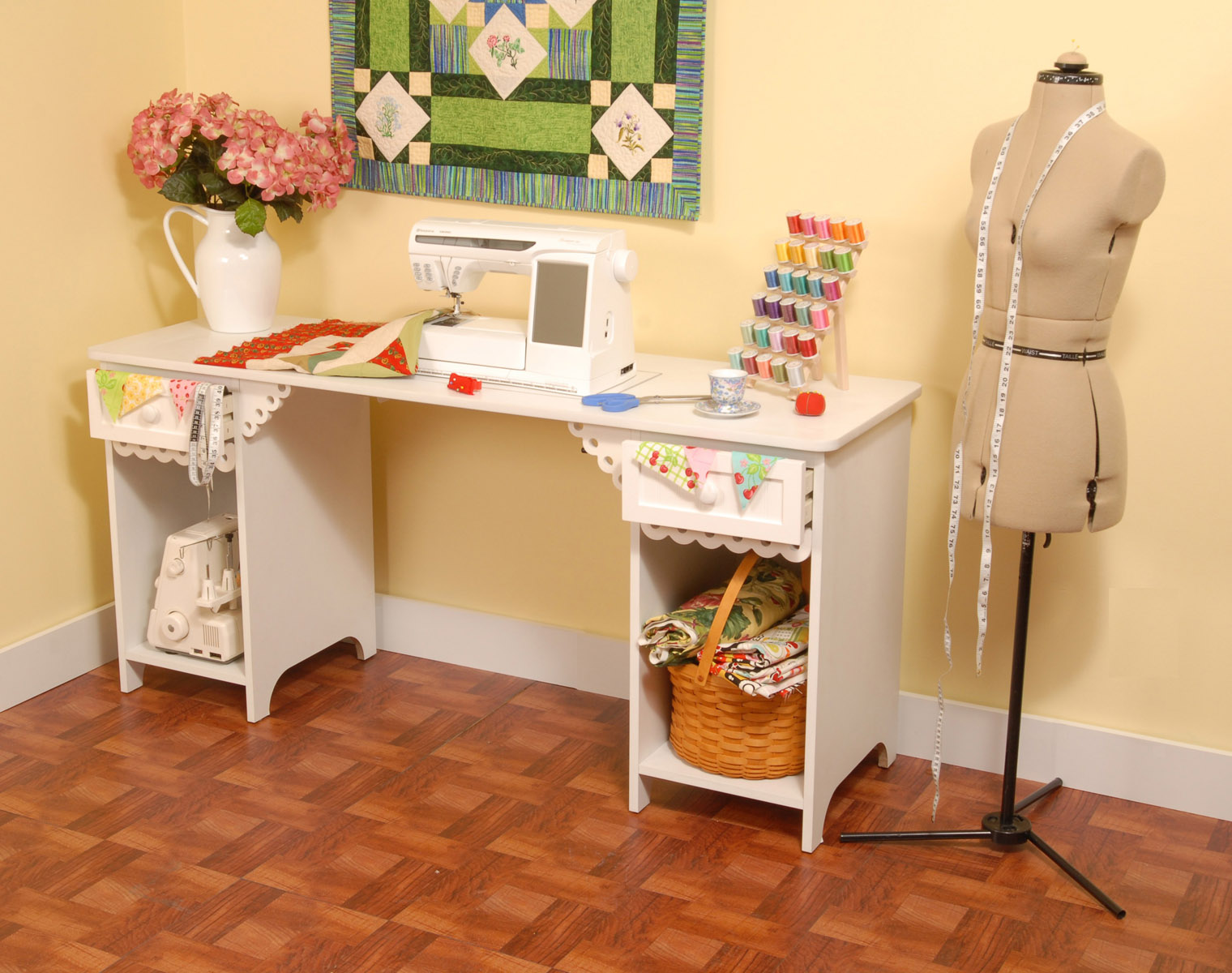 Arrow Olivia White Sewing Vintage 162.5 x 50 x 76cm 1001