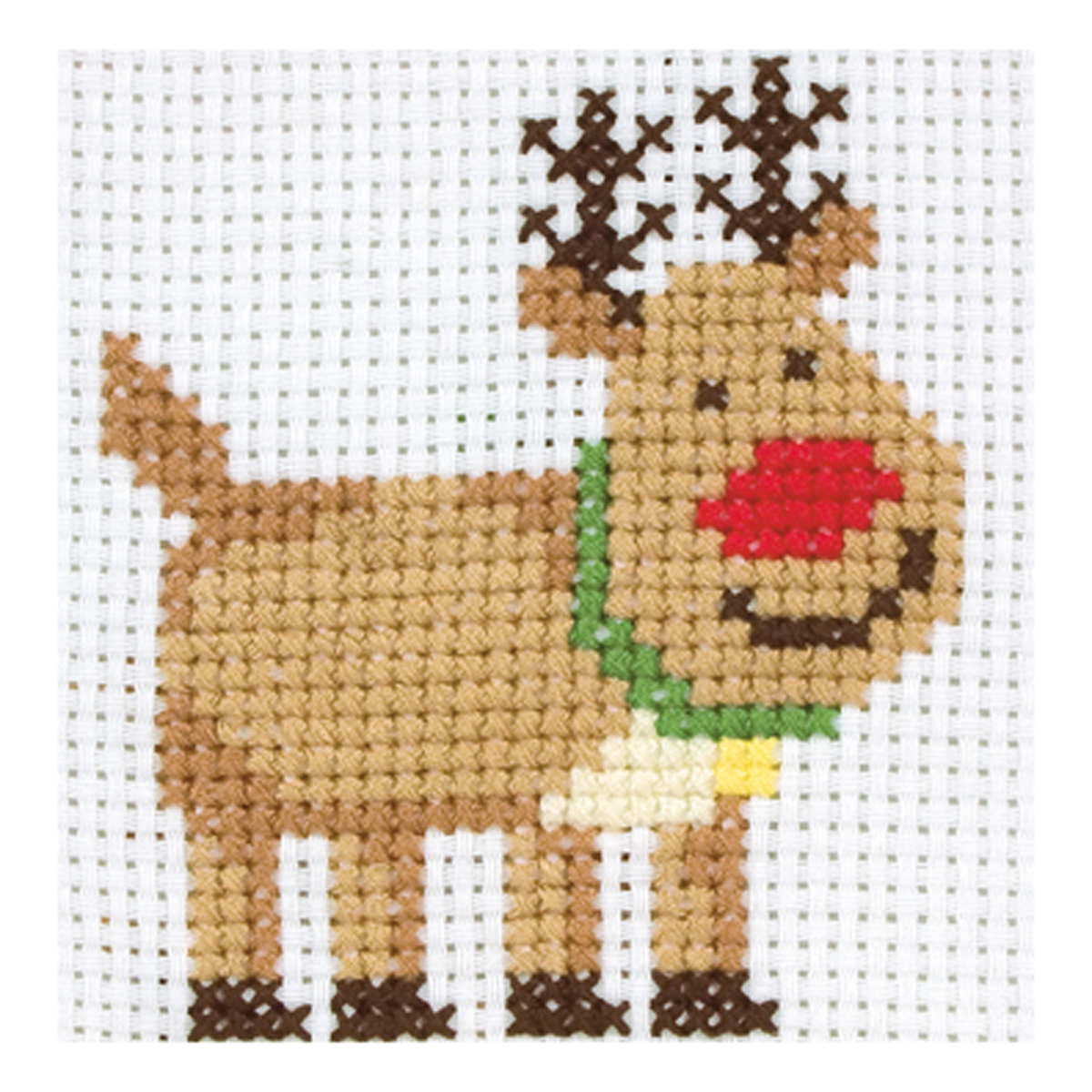 ANCHOR | Cross Stitch My 1st Kit for Beginners - Rudolph Reindeer ...