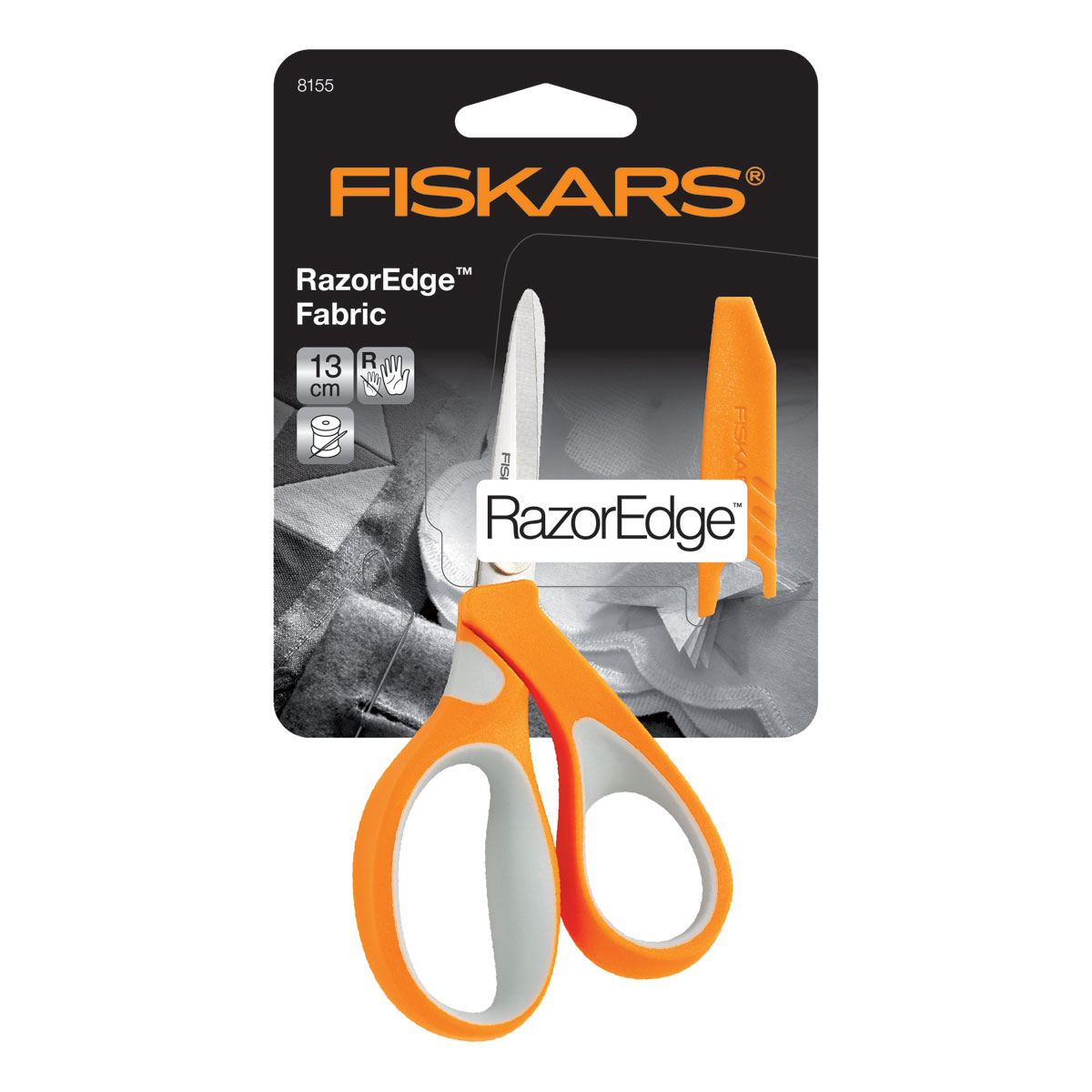 Fiskars F8155 RazorEdge Soft Grip Fabric Scissors inc. Protective