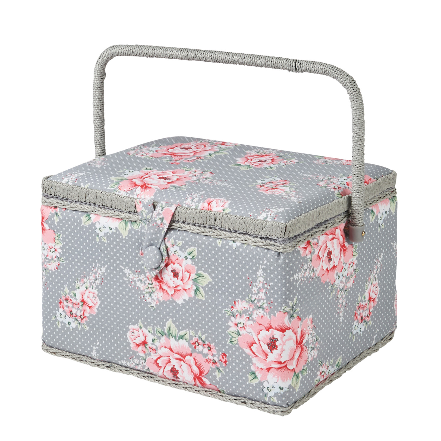 Image of: Hobby Gift MRL/190 - Beautiful Bloom Print Large Sewing Box - 23.5x31x20cm