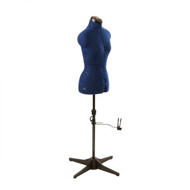 <strong>Adjustable Dressmakers Dummy</strong> <span>in Navy Fabric with Hem Marker, Dress Form Size 10 to 16, Pin, Measure, Fit and Display your Clothes on this Tailors Dummy</span> <em>Sewing Online 023816-NVY</em>