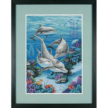 <strong>The Dolphins Domain Counted Cross Stitch Kit</strong> <em>Dimensions D03830</em>