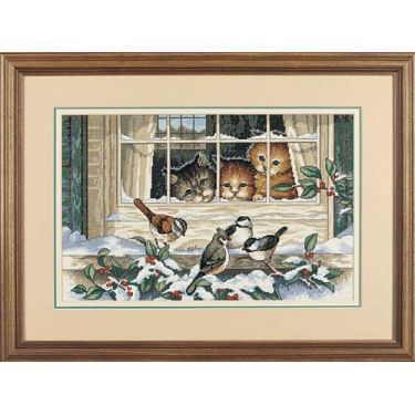 <strong>Three Bird Watchers Counted Cross Stitch Kit</strong> <em>Dimensions D03839</em>