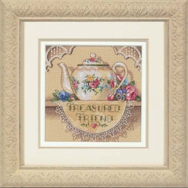 <strong>Treasured Friend Teapot Cross Stitch Kit</strong> <em>Dimensions D06904</em>