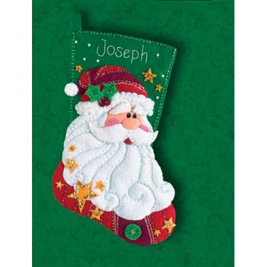 <strong>Sequin Santa Christmas Cross Stitch Kit</strong> <em>Dimensions D08124</em>