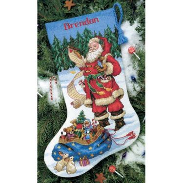 <strong>Checking His List Christmas Cross Stitch Kit</strong> <em>Dimensions D08645</em>