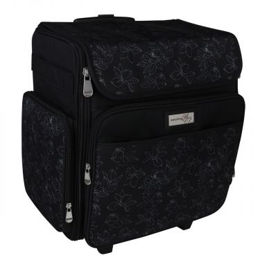 <strong>Craft Trolley Bag</strong><span>Black and White Floral, Collapsible Papercraft Tote with Wheels for Scrapbook & Art Storage, Organiser Case for Supplies and Accessories</span><em>Everything Mary EVM12737-10</em>