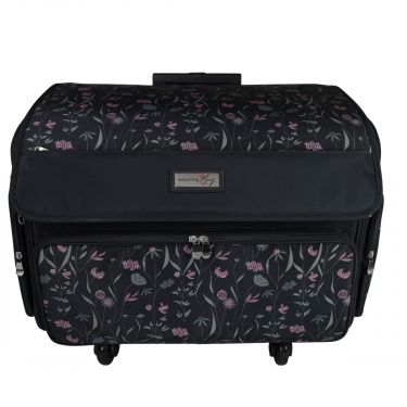 <strong>XL Sewing Machine Trolley Bag on 4 Wheels</strong><span>Black Floral, 360 degree Rolling Sewing Case, 4 Wheeled Overlocker or Sewing Machine Trolley Bag for Brother, singer and most machines</span><em>Everything Mary EVM12739-6</em>