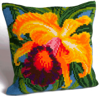 <strong>Paradise Orchid Cushion Kit</strong> <em>Collection D'Art CD5008</em>