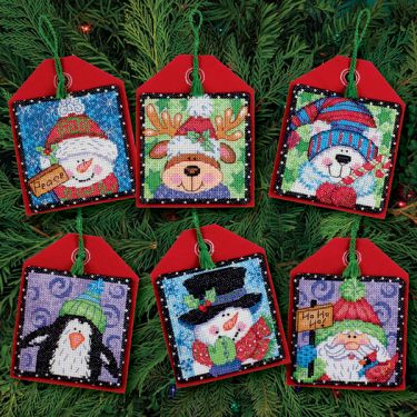 <strong>Christmas Pals Ornaments Christmas Cross Stitch Kit</strong> <em>Dimensions D70-08842</em>