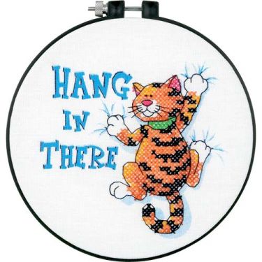 <strong>Hang In There Beginners Cross Stitch Kit</strong> <em>Dimensions D73062</em>