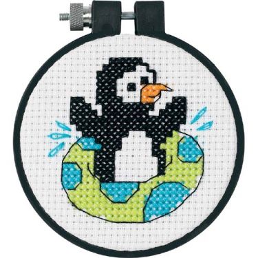 <strong>Playful Penguin Beginners Cross Stitch Kit</strong> <em>Dimensions D73269</em>