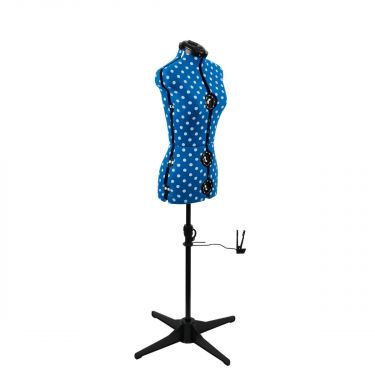<strong>Adjustable Dressmakers Dummy</strong> <span>in Duckegg Polka Dot with Hem Marker, Dress Form Sizes 6 to 10, Pin, Measure, Fit and Display your Clothes on this Tailors Dummy</span> <em>Sewing Online 5902P</em>