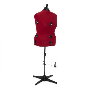 Sewing Online Adjustable Dressmakers Dummy, Diana in Red Fabric with Hem Marker, Dress Form Sizes 28 to 32 - Pin, Measure, Fit and Display your Clothes on this Tailors Dummy - Diana-D