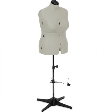 <strong>Adjustable Dressmakers Dummy</strong> <span>in Cream Fabric with Hem Marker, Dress Form Sizes 18 to 24, Pin, Measure, Fit and Display your Clothes on this Tailors Dummy</span> <em>Sewing Online 023818-CREAM</em>