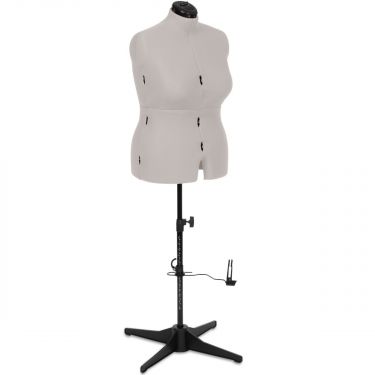 <strong>Adjustable Dressmakers Dummy</strong> <span>in Grey Fabric with Hem Marker, Dress Form Size 18 to 24, Pin, Measure, Fit and Display your Clothes on this Tailors Dummy</span> <em>Sewing Online SW153-GREY</em>
