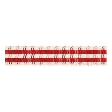<strong>Berisfords 7mm Red Rustic Gingham Ribbon (5m spool)</strong> <em>Berisfords Ribbon C013777-15</em>