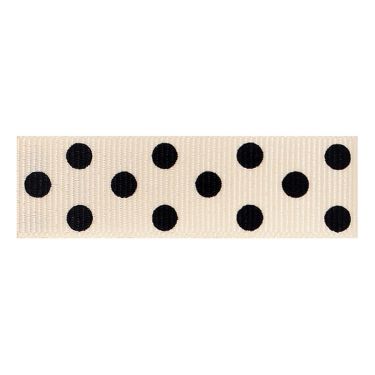<strong>Berisfords 15mm Spotty Grosgrain Ribbon (4m spool)</strong> <em>Berisfords Ribbon C13461-15---</em>