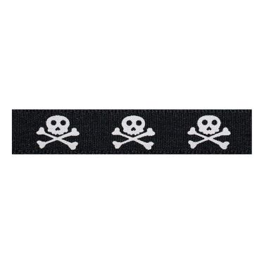 <strong>Berisfords 15mm Skull & Bones Halloween Ribbon (4m spool)</strong> <em>Berisfords Ribbon C13652-15---</em>