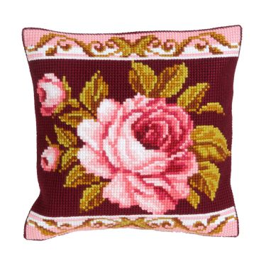 <strong>Cross Stitch Cushion Kit: Romantic Rose 2</strong> <em>Collection D'Art CD5179</em>