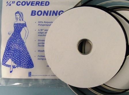<strong>Satin Covered Boning :: Black</strong> <em>Hemline N4333-B</em>