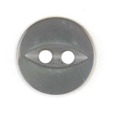 <strong>Fish Eye Button 2BB/3 :: 11mm :: Grey</strong> <em>Crendon Buttons 2BB-3131</em>