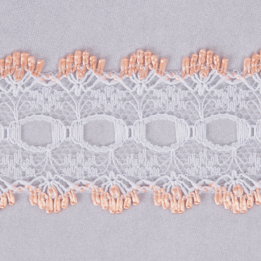 <strong>Eyelet Lace/ Knitting-In Lace :: Peach</strong> <em>Essential Trimmings D635-09</em>
