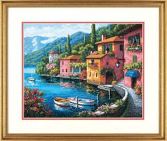 <strong>Lakeside Village Counted Cross Stitch Kit</strong> <em>Dimensions D70-35285</em>