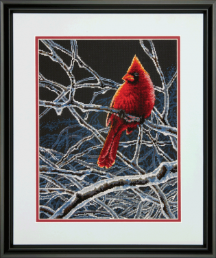 <strong>Ice Cardinal Counted Cross Stitch Kit</strong> <em>Dimensions D70-35292</em>