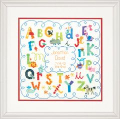 <strong>Counted Cross Stitch Alphabet Birth Record</strong> <em>Dimensions D70-73734</em>