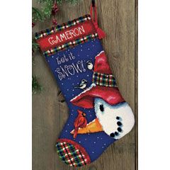 <strong>Needlepoint Kit Snowman Perch Stocking</strong> <em>Dimensions D71-09149</em>