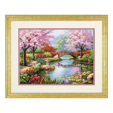 <strong>Gold: Counted Cross Stitch: Japanese Garden</strong> <em>Dimensions D70-35313</em>