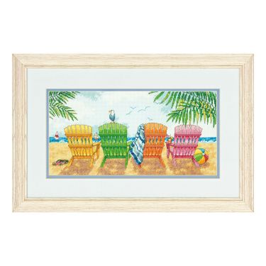 <strong>Classic: Counted Cross Stitch: Beach Chairs</strong> <em>Dimensions D70-35325</em>