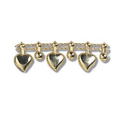 <strong>Fancy Shape Heart Shaped Pearl Beading 12mm x 10 M Rolls :: Gold</strong> <em>Trimits EG452G</em>