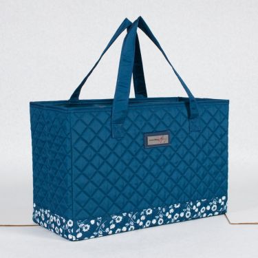 Buy Sewing Machine Bag Blue White 43x20x28cm