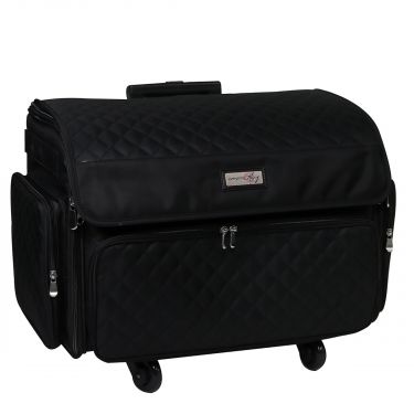 <strong>XL Sewing Machine Trolley Bag on 4 Wheels</strong><span>Black Quilted, 360 degree Rolling Sewing Case, 4 Wheeled Overlocker or Sewing Machine Trolley Bag for Brother, singer and most machines</span><em>Everything Mary EVM12775-1</em>