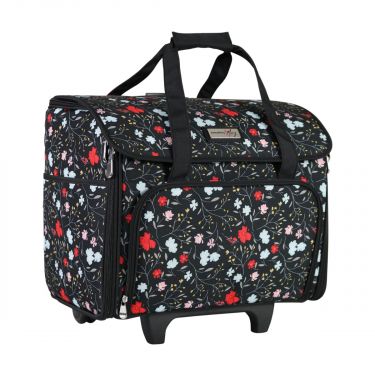 <strong>Craft Trolley Bag</strong><span>Black Floral , Collapsible Papercraft Tote with Wheels for Scrapbook & Art Storage, Organiser Case for Supplies and Accessories</span><em>Everything Mary EVM13345-1</em>