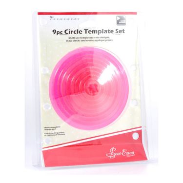 <strong>9 Piece Template Set :: Circular</strong> <em>Sew Easy ERGG06-PNK</em>