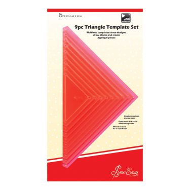 <strong>9 Piece Template Set :: Triangular</strong> <em>Sew Easy ERGG08-PNK</em>