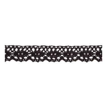 <strong>Cotton Lace: 25m X 20mm B :: Black</strong> <em>Essential Trimmings ET431-BLK</em>