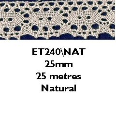 <strong>Cotton Lace 25mm</strong> <em>Essential Trimmings ET240----</em>