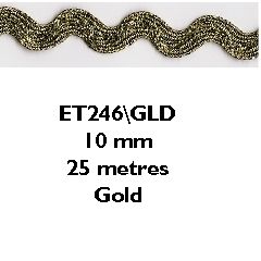 <strong>Ric Rac Metallic 10mm</strong> <em>Essential Trimmings ET246----</em>