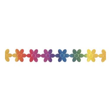 <strong>Flower Trim 25m X 18mm Multi-coloured</strong> <em>Essential Trimmings ET614-MUL</em>