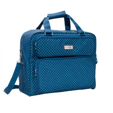 <strong>Sewing Machine Bag</strong> <span>Blue Dot, Carry Case for Brother, Singer, Bernina and Most Sewing Machines</span> <em>Everything Mary EVM12398-4</em>