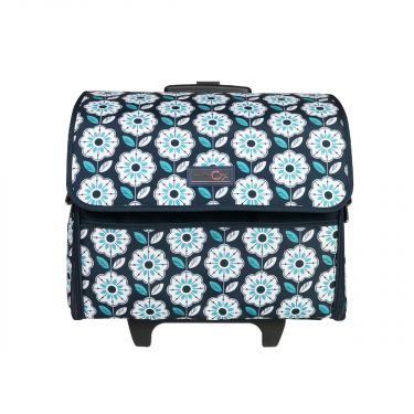 <strong>Sewing Machine Trolley Bag on Wheels</strong> <span>Blue & White Floral, Sewing Machine Storage Case for Brother, Singer, Bernina and Most Machines</span> <em>Everything Mary EVM12439-3</em>